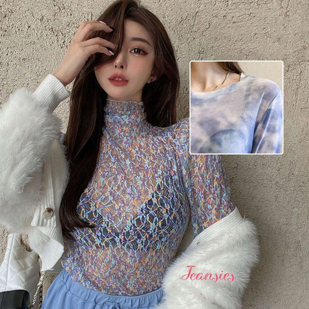 ใหม่ ซีทรูแขนยาวแบบใหม่ล่าสุด พร้อมส่งสไตล์เกาหลี