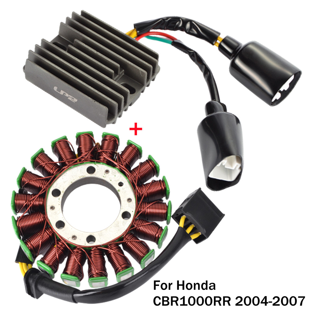 Cbr 1000RR รถจักรยานยนต์ Stator Coil + Regulator Rectifier สําหรับ Honda CBR1000RR 2004 2005 2006 20