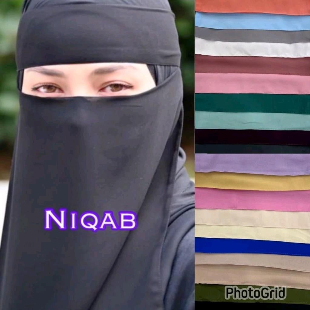 ธรรมดา Niqab Bandana Hijab kain ชีฟอง Muslimah Primium Hijab Tudung