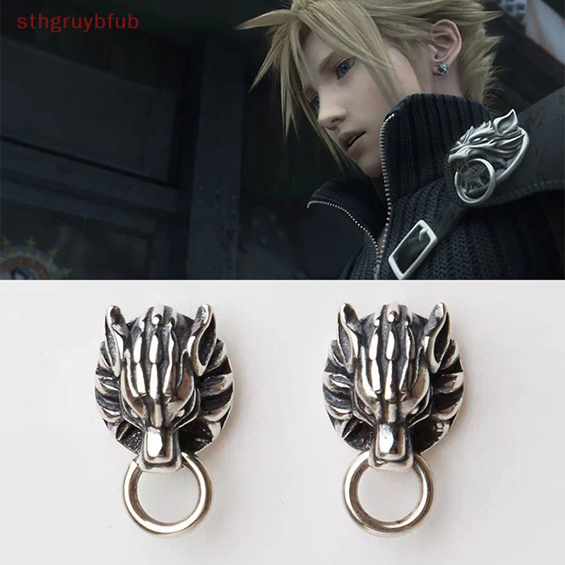 Sthb เกมสุดฮอต Final Fantasy Cloud Strife Wolf Stud ต่างหูสําหรับผู้ชายผู้หญิงของขวัญ TH