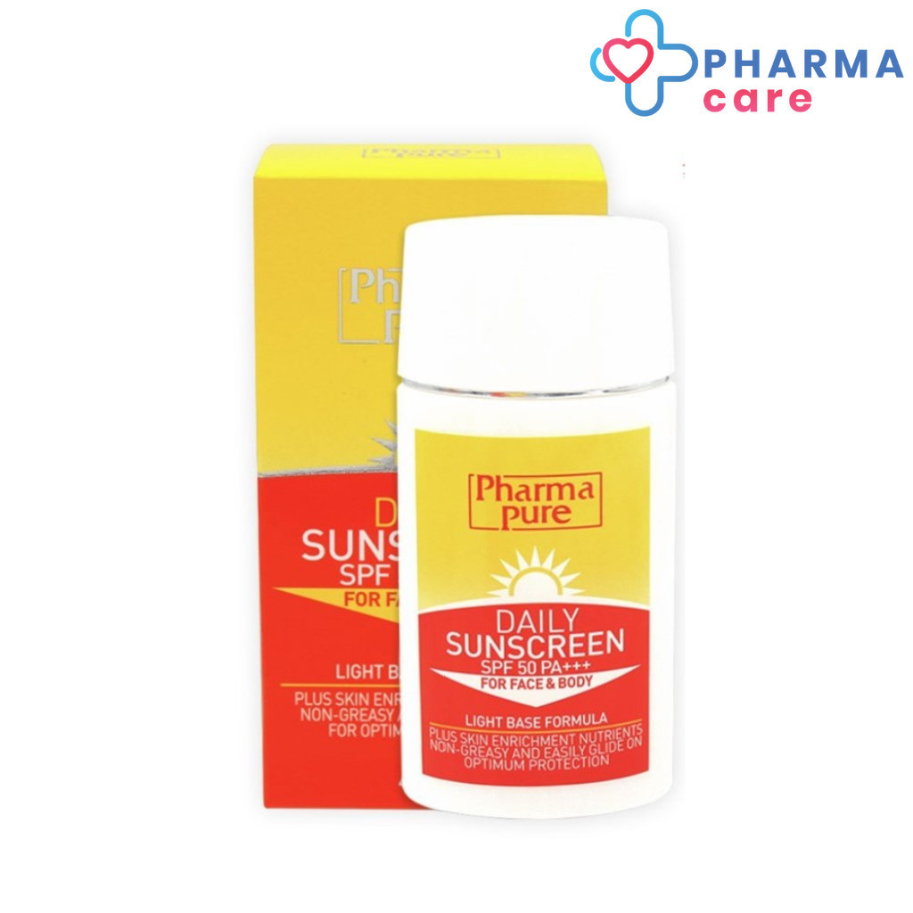PharmaPure Daily Sunscreen SPF50 PA+++ ป้องกัน UV A และ UV B สำหรับทุกสภาพผิว สูตรน้ำ 40 ML [PC]