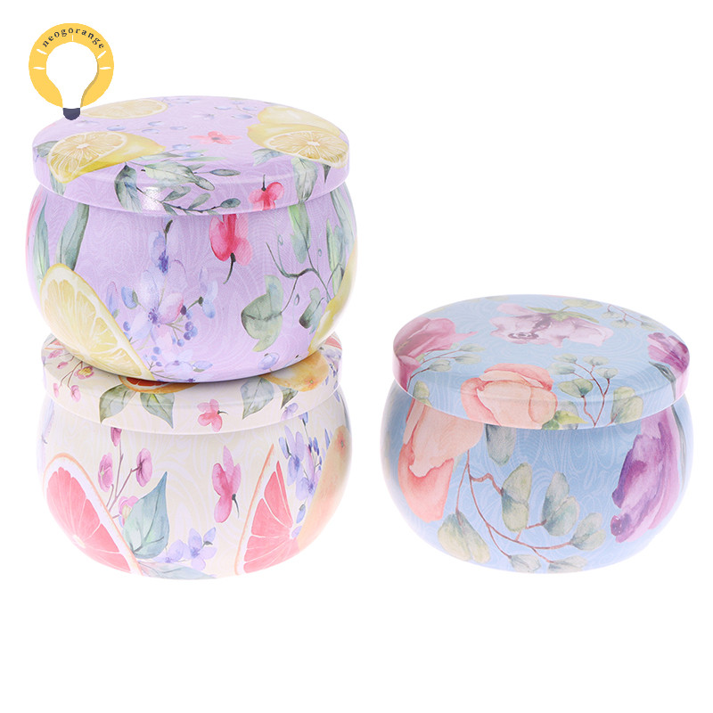 [neogrange] 4oz โถปิดผนึกโลหะดีบุกกล่องขนม Rose หม้อชาเครื่องประดับจัดเก็บ Tinplate คริสต์มาสบรรจุกรณี TH