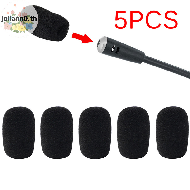 Joliann0 5PCS ไมโครโฟนกระจกโฟมนุ่ม Pad Mic ฝาครอบฟองน้ําผิว th