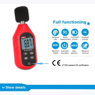 แท้ ส่งจากไทย UNI-T UT353 UT353BT เครื่องวัดความดังเสียง วัดเดซิเบล วัดความดัง เดซิเบล วัดเสียง