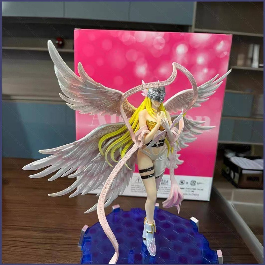 Ye Digimon Adventure Action Figure Angewomon Temple of the Moon ตุ๊กตาของเล่นสําหรับของขวัญเด็กคอลเลกชัน