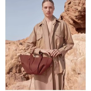 Polene Wings Bag Cyme Leather Bucket Bag Handbag Tote Large Capacity Commuter Bag