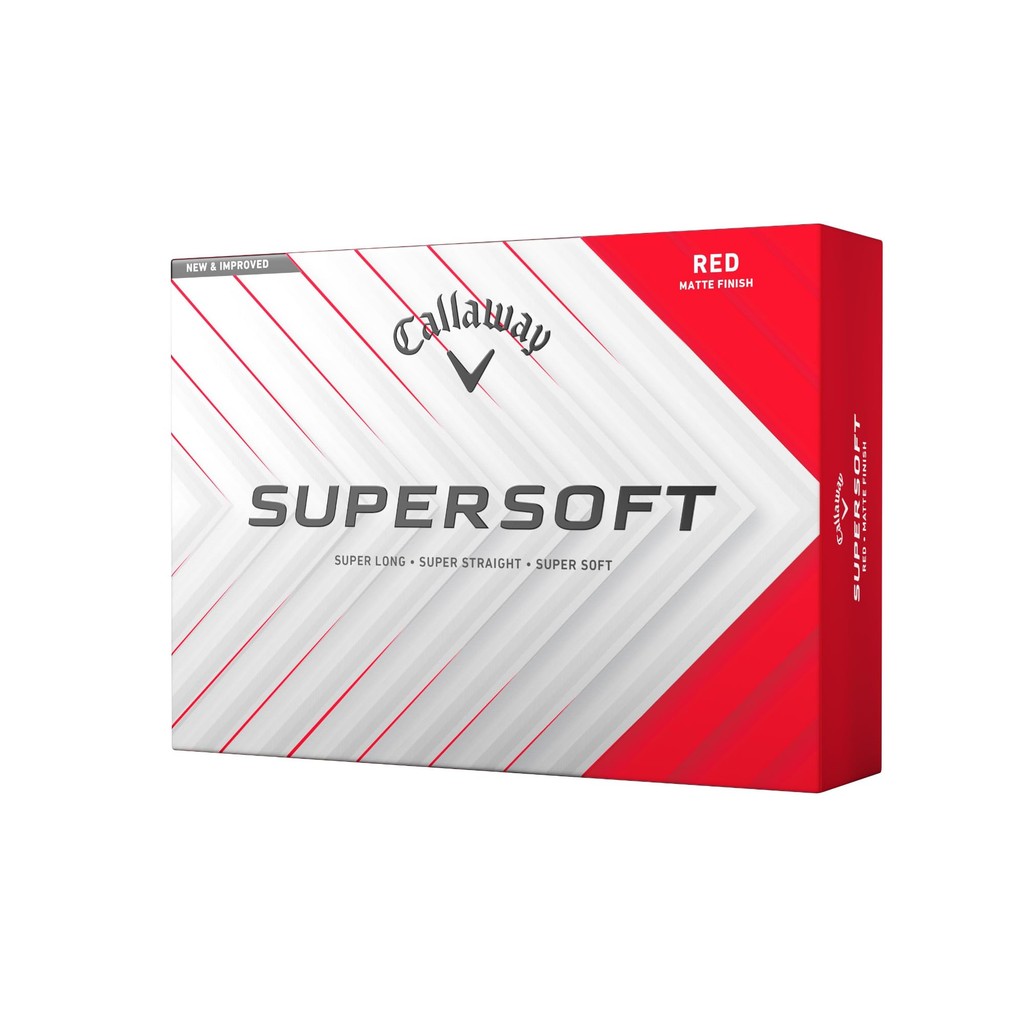 Callaway Golf Balls SUPERSOFT RED 25 1 Dozen (12 pieces) 2-Piece Construction Red