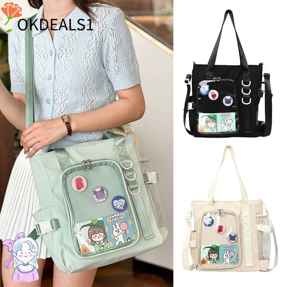 Dealshop กระเป๋าสะพายข้าง,ความจุขนาดใหญ่ป้ายตุ๊กตาแสดงกระเป๋า Ita โปร่งใส, การออกแบบสบายๆทนทาน ItaBag ผู้หญิง