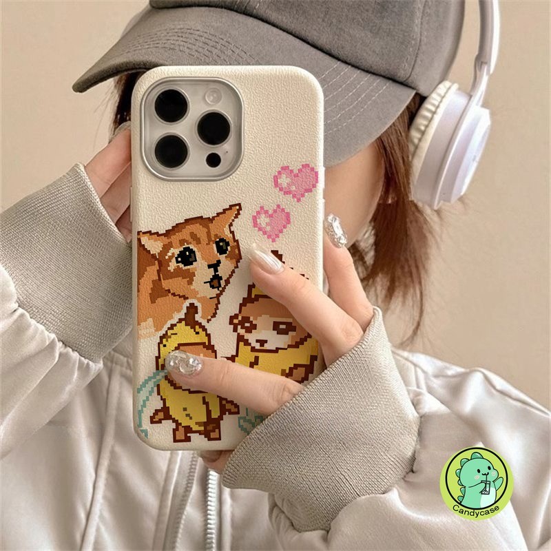 พิกเซลแมว Meme หนังเคสโทรศัพท์สําหรับ Redmi Turbo 4 A3 Pro A3X A2 A1 Plus A2 + A1 + K70 K70E K60 Ult