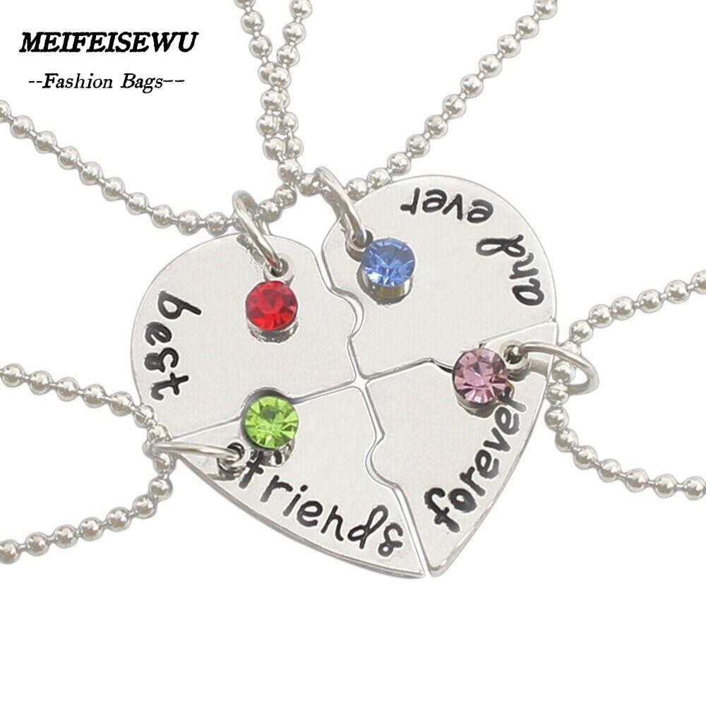 MEIFEISEWU 4 Bff Fashion Best Friend Froever Nice Necklace