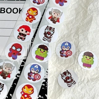 500 ชิ้น/ม้วนน่ารัก Super Hero การ์ตูนสติกเกอร์ปิดผนึก DIY PVC แล็ปท็อป Decals ตกแต่ง Stiker รางวัลของขวัญของเล่น