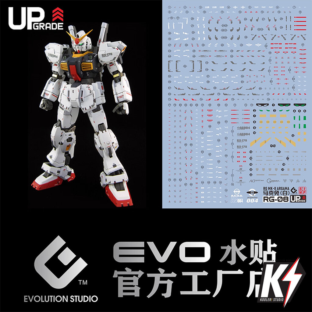 Waterdecal EVO UP Grade RG MK-II A.E.U.G #ดีคอลน้ำสำหรับติดกันพลา กันดั้ม Gundam พลาสติกโมเดลต่างๆ
