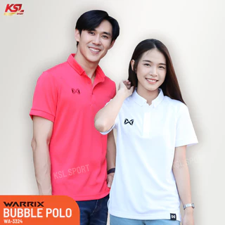 Warrix เสื้อโปโลวาริกซ์ แขนสั้น ผ้าไมโครโพลีเอสเตอร์ รหัส WA-3324 น้ำเงิน/แดง/ขาว/เขียว วอริกซ์ แท้