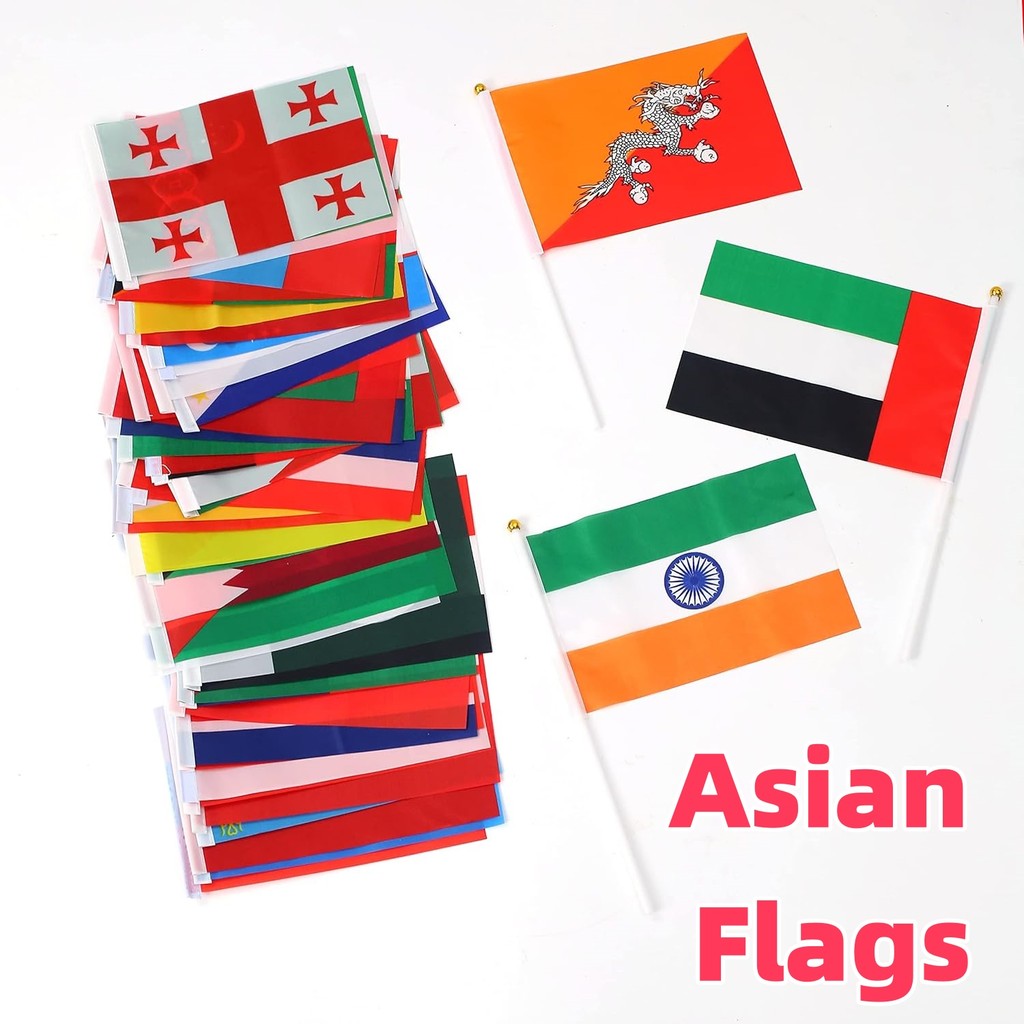 All Asian Country Flag Asia Small Hand Flag Thailand,Laos,Japan,Pakistan,India,Kazakhstan,Iran,Turke