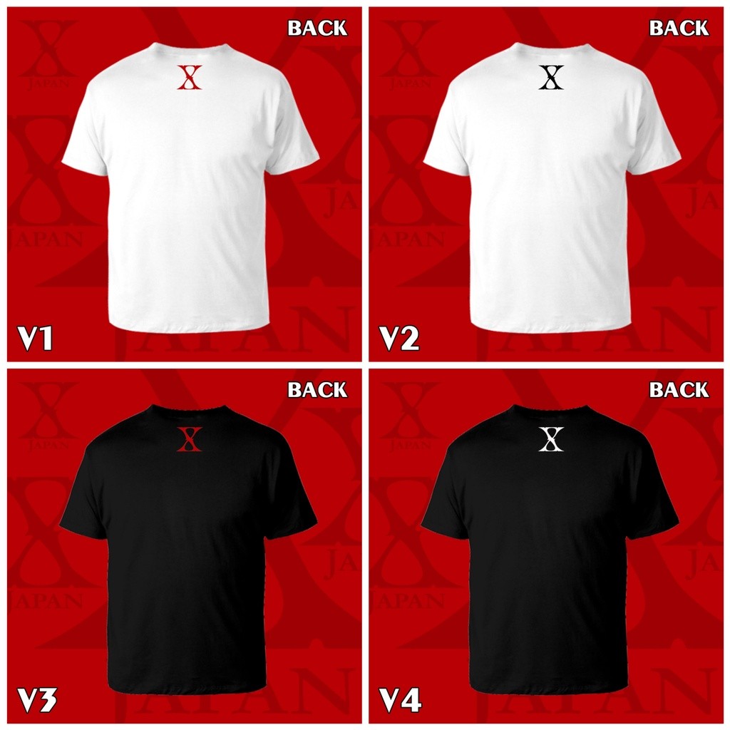 new [Csndice] เสื้อยืด คอกลม แขนสั้น X japan LOGO สกรีน Flex pu  ขอบสวย คมชัด ผ้า cotton 100% - รูปที่ 2