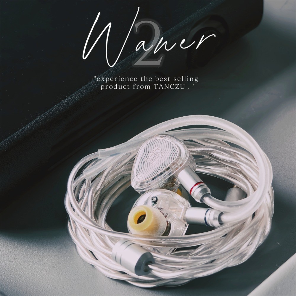 ใหม่ Tangzu Waner 2 10 มม.แบบไดนามิกหูฟังชนิดใส่ในหู IEM MIC โลหะคอมโพสิตไดอะแฟรม 0.78 มม.2Pin IEMs Wan er SG II