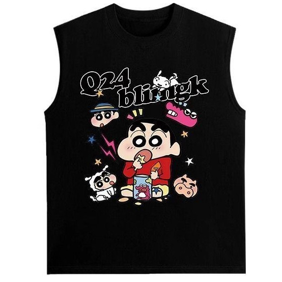 NEW เสื้อแขนกุดชายหญิง ลายชิงจัง เท่ๆ วินเทจ OP-1043 - รูปที่ 2