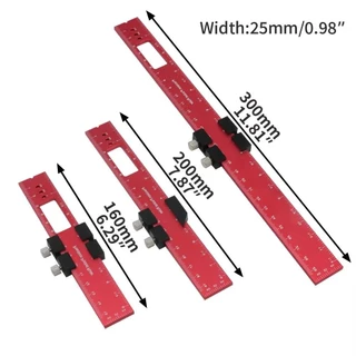 QINJUE ไม้บรรทัดพกพา, มัลติฟังก์ชั่นอลูมิเนียมเครื่องมืองานไม้ไม้บรรทัด, T-Track สไลด์โลหะหยุด Precision ไม้บรรทัดเครื่องมือวัด