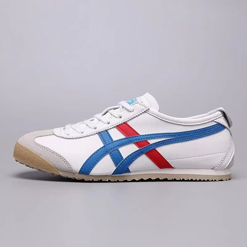 Onitsuka MEXICO 66 (หนังชั้นแรกคุณภาพสูง) รองเท้าผ้าใบลําลองคลาสสิกรองเท้าวิ่งผู้ชาย/รองเท้าแฟชั่นสตรี (จัดส่งฟรี)