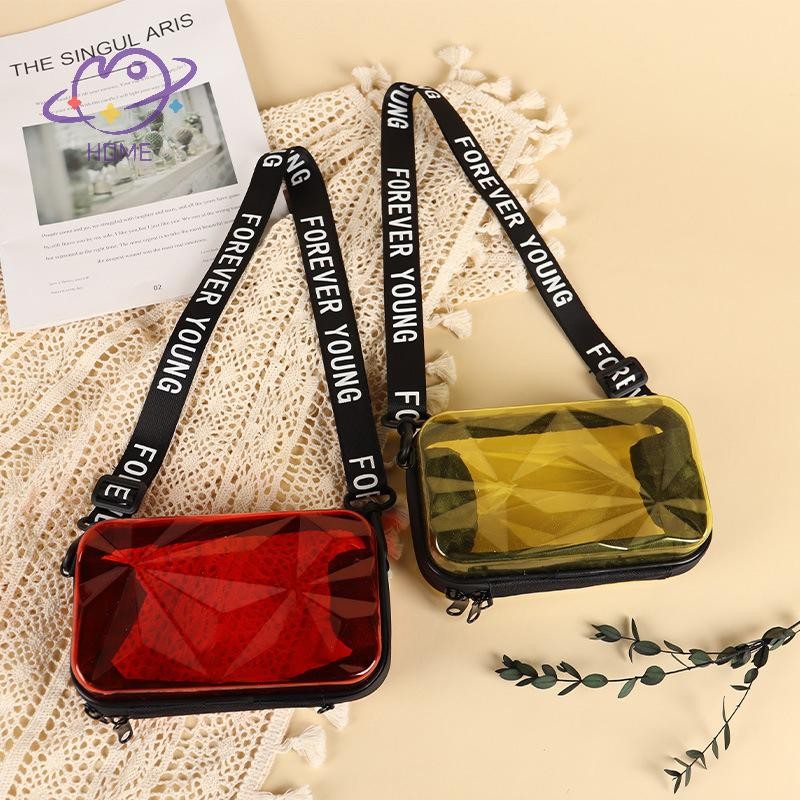 [mayhome] Fashion Transparent Crossbody Bags Womens Bag Trend Totes Handbag Shoulder Bag Suitcase Purse Clutch Bag {TH}