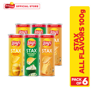 Lay's Stax All Flavors Potato Chips 100g - Pack of 6