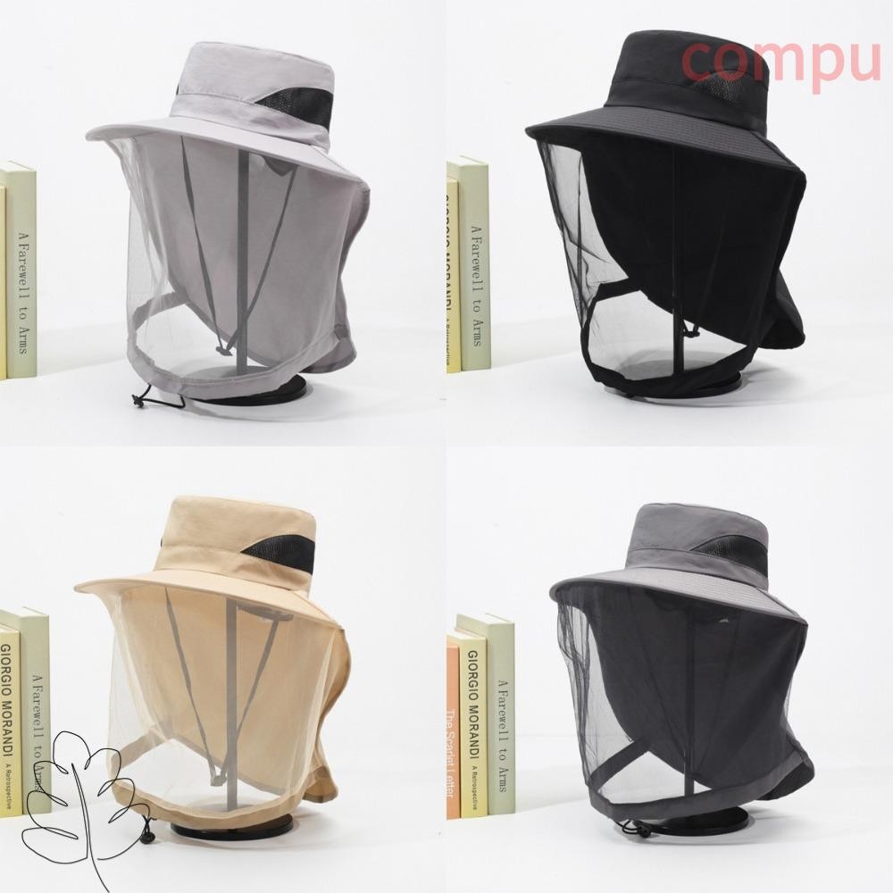 Compu หมวกบักเก็ต, หมวกกันยุงผึ้ง, ตาข่ายป้องกันยุงแมลงเจ้าของผึ้งหมวกป้องกันผู้ชายผู้หญิง