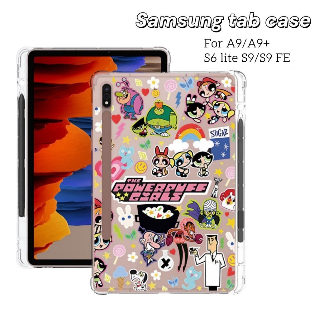 เคสไม่มีฝาปิดสําหรับSamsung Galaxy Tab S6 lite S9FE S9plus A9 Plusลายการ์ตูนน่ารักCase ซัมซุงแท็ป เอส6ไลท์ เอส9 a9+ s9+