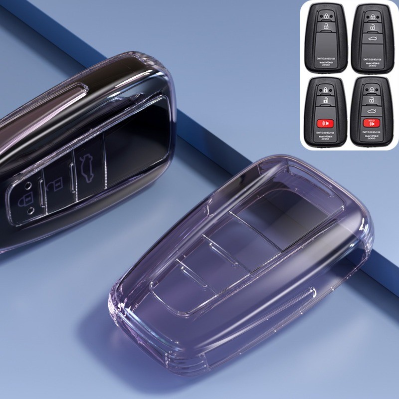 Toyota C-HR Corolla Cross Corolla Altis Camry RAV 4 สีพรีเมี่ยม TPU Anti Scratch Remote Key Cover/ Key Case