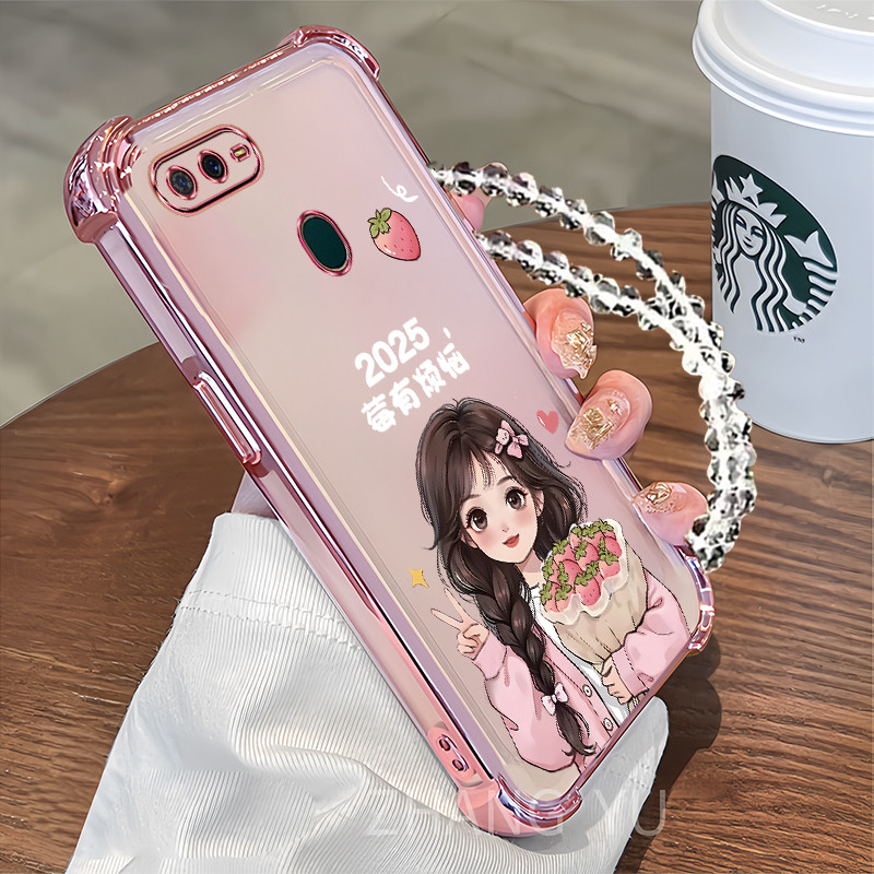 เคส OPPO A5S A7 A12 F9 Pro A11k เคสโทรศัพท์สําหรับซิลิโคนใหม่สี่มุมป้องกันการตก MFN