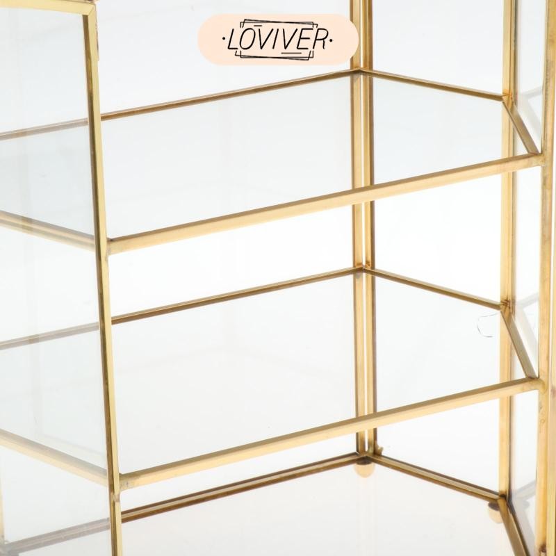 LOVIVER Vintage Clear Glass & Gold Metal 3 รูปที่ 3
