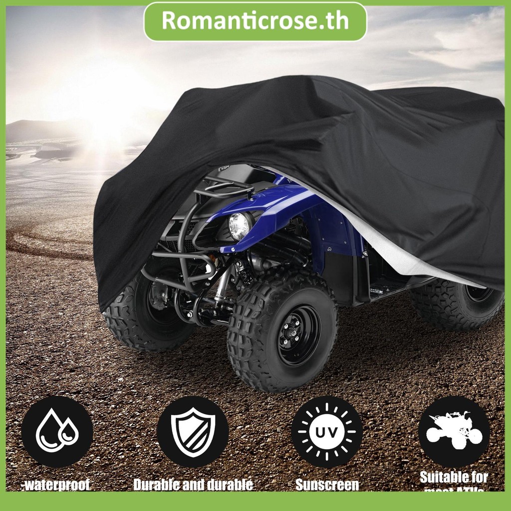ฝาครอบรถ ATV กันน้ำ 190T ผ้า Oxford กลางแจ้ง 4 ล้อกันลมป้องกันแสงแดด 82x47x45 นิ้ว ผ้าคลุมรถยนต์ กันแดดรังสีUV เกรดพรีเมี่ยม กันน้ำกันฝน หนานุ่ม ไม่ทำร้ายสีรถ