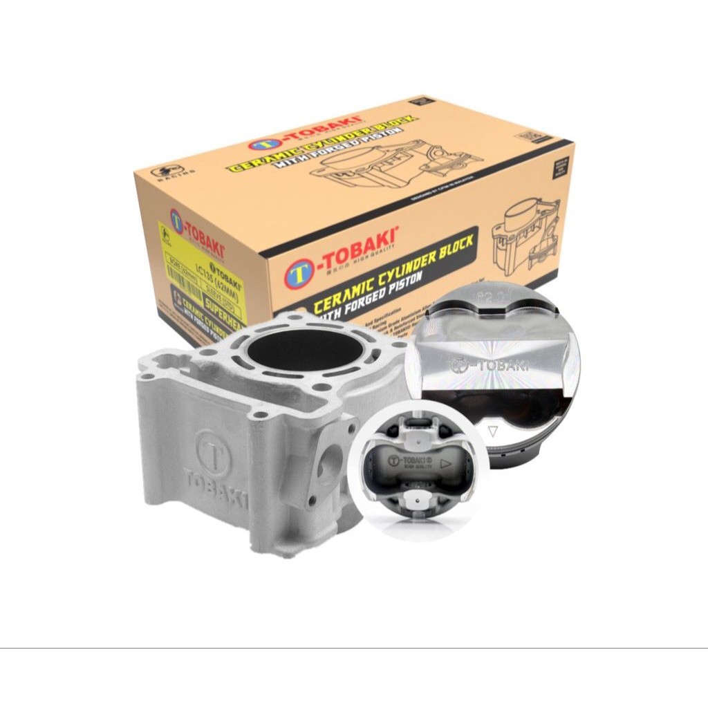 Lc135 TOBAKI CERAMIC BLOCK WITH FORGED PISTON 68mm / 72mm * + ปลอกแขน 4mm / 6mm / 8mm *