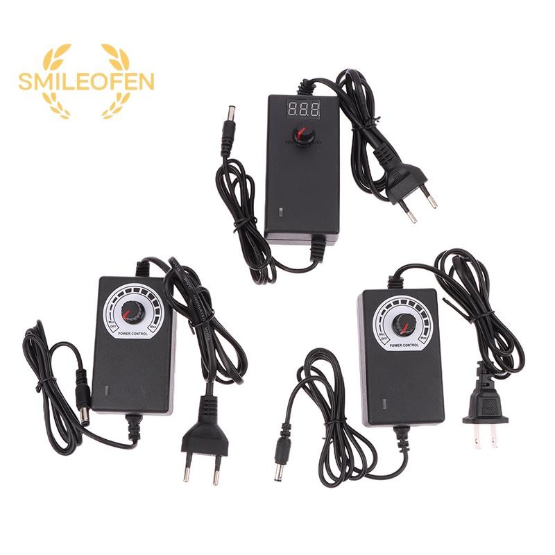 [Smileofen] ปรับได้ 3V 9V 12V 24V 1A 2A Universal AC/DC Adapter Display Screen แหล่งจ่ายไฟควบคุมแรงด