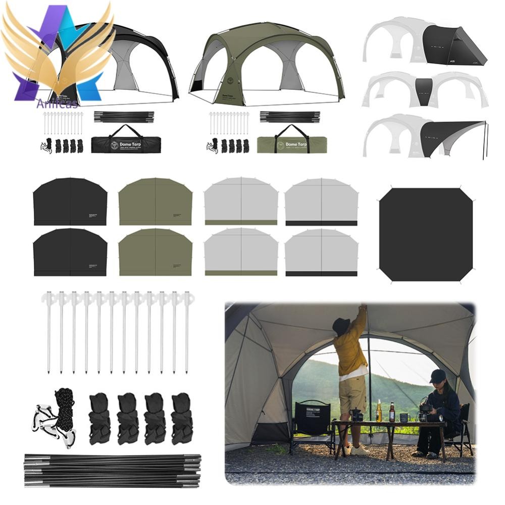 Camping Dome Shelter PU3000MM กันน้ํากลางแจ้งบังแดด Canopy สําหรับ Backyard