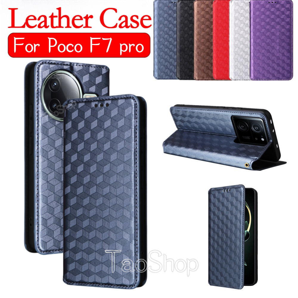 Flip หนังเคสโทรศัพท์สําหรับ Xiaomi Poco F7 pro Ultra F 7 PocoPhone F7pro F7Ultra PocoF7pro PocoF7Ultra ขาตั้งแม่เหล็กผู้ถือปลอกกันกระแทกฝาหลัง