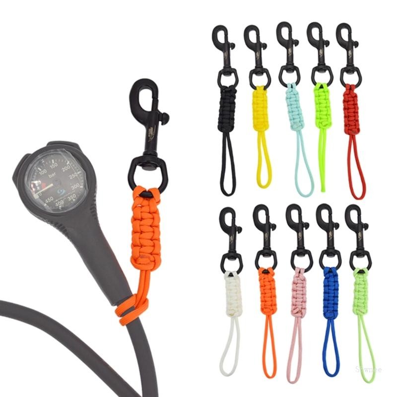 Shwnee ดําน้ํา Swival Bolts Snap Hook Marine เกรดสแตนเลสคลิปตะขอ Anti-lost เชือกความปลอดภัยสําหรับดําน้ํา BCD Eq
