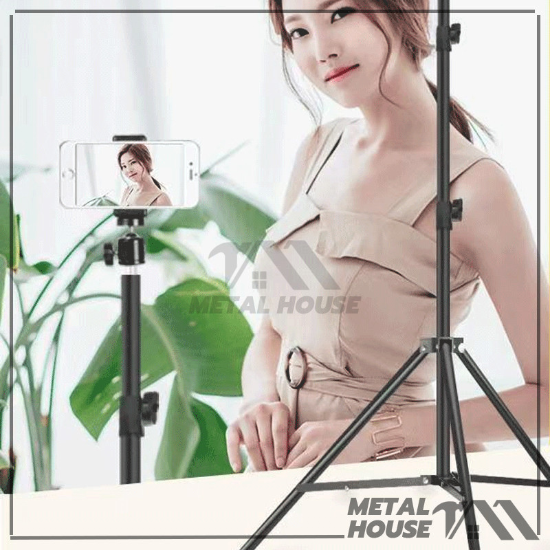 ขาตั้ง ขาตั้งมือถือ ชุดขาตั้งกล้องเซลฟี่ ขาตั้งไฟ Live Tripod Selfie Stand สามารถปรับได้อย่างอิสระ 2.1 เมตร
