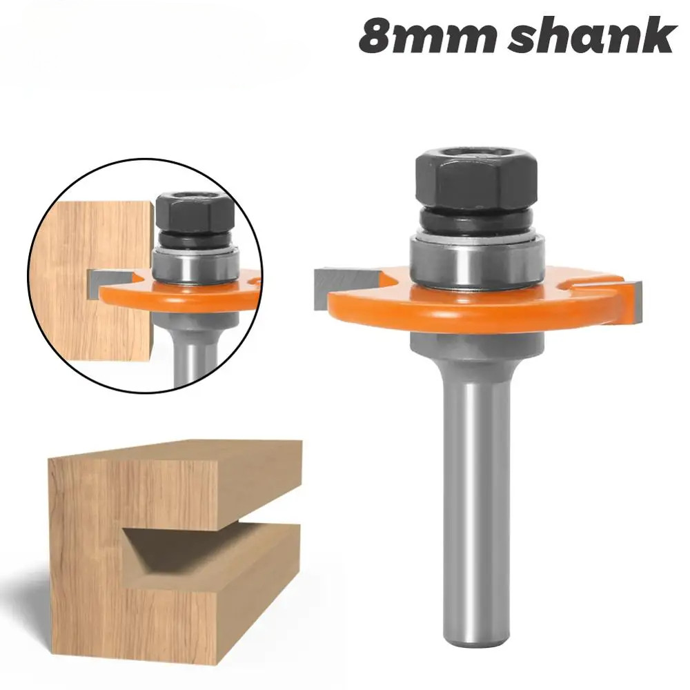 ดอกเราเตอร์ร่องตัว T T Slot Biscuit Joint Router Bit ก้าน 8 mm สำหรับงานไม้และเซาะร่อง