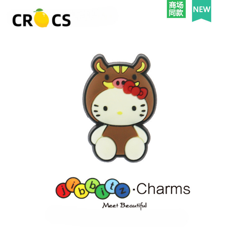 Crocs jibbitz ตัวติดรองเท้า crocs ลายการ์ตูนแมวเฮลโลคิตตี้น่ารัก สําหรับตกแต่งรองเท้า