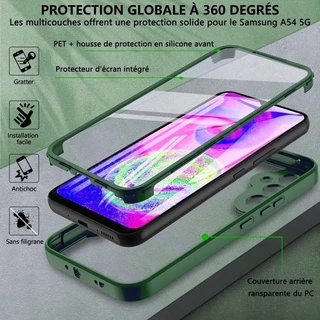 สําหรับ Samsung Galaxy A55 A25 A35 A15 A54 A34 A36 A56 A14 A26 A17 A07 A06 S25FE ALTE 5G 360 เคสโทรศัพท์ Plus ฝาครอบ 360° สองด้านซิลิโคนอ่อนนุ่มกันกระแทกป้องกันปกหลัง