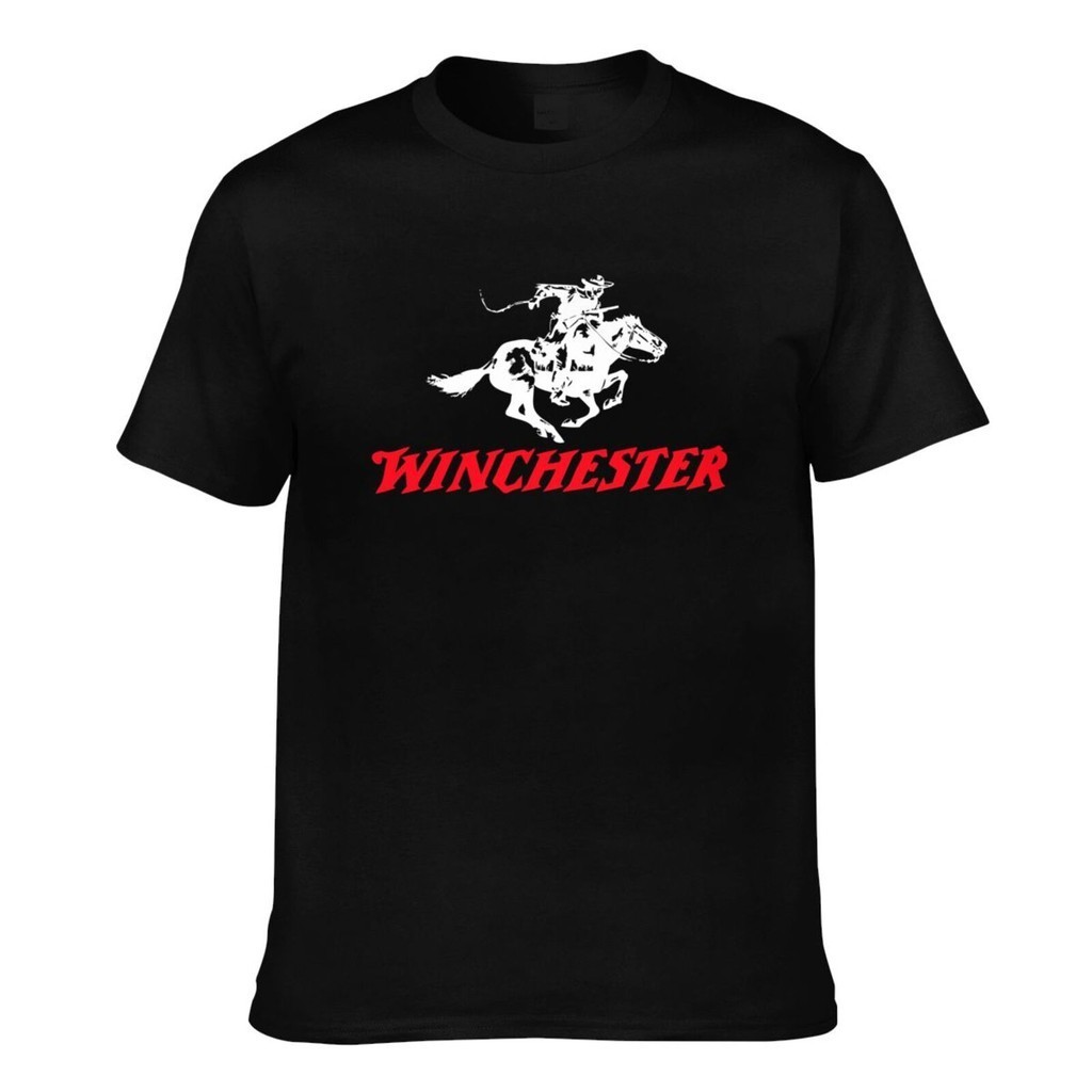 Winchester Gun Pistols Rifle Firearms ยอดนิยมที่กําหนดเองเสื้อยืดชาย