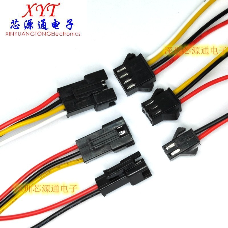 Sm สายเคเบิลเชื่อมต่อก้นอากาศ SM2P 3P 4P ปลั๊กก้นตัวผู้ ตัวเมีย 2.54 มม.