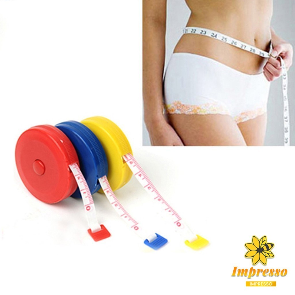 Impresso ตลับสายวัดตัว สายวัดเอว สายวัดรอบเอว **มาตราวัดเคลื่อไป 2 มิน**  ตลับเมตร
