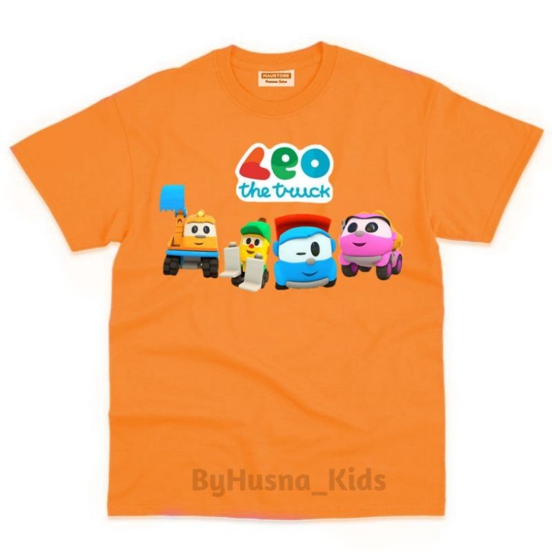 100-150cm เสื้อยืด พิมพ์ลาย Leo THE TRUCK AND CARS FIRST TOONS สําหรับเด็ก