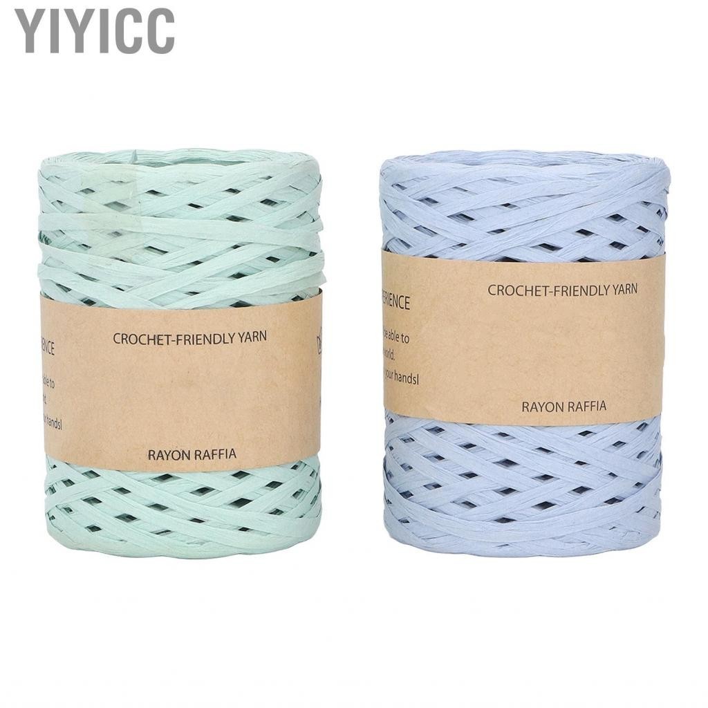 Yiyicc Raffia Yarn Ribbon Paper Material For Crocheting Knitting Hat