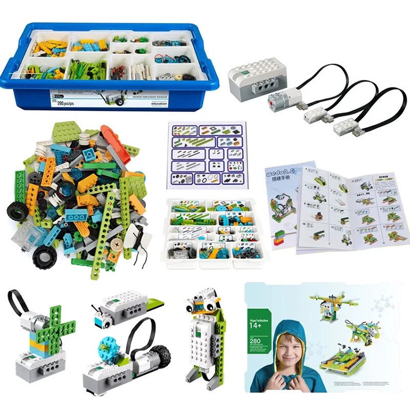 ใหม่ ชุดบล็อกตัวต่อ WeDo 2.0 2.5 Core 45300 STEAM DIY ของเล่นเสริมการเรียนรู้เด็ก