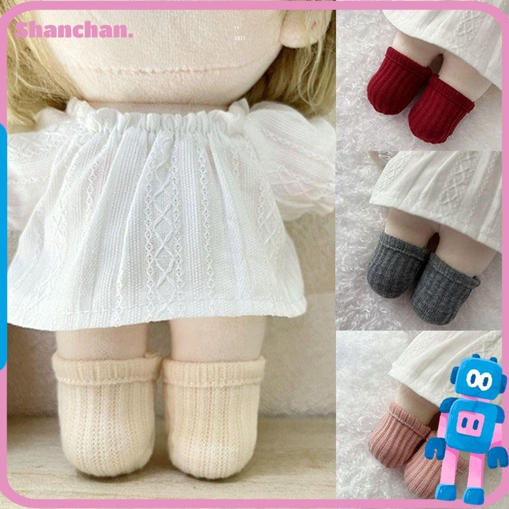 Shanchan ถุงเท้าผ้าฝ้าย 5 สี 15 20 ซม. อุปกรณ์เสริม สําหรับตุ๊กตา