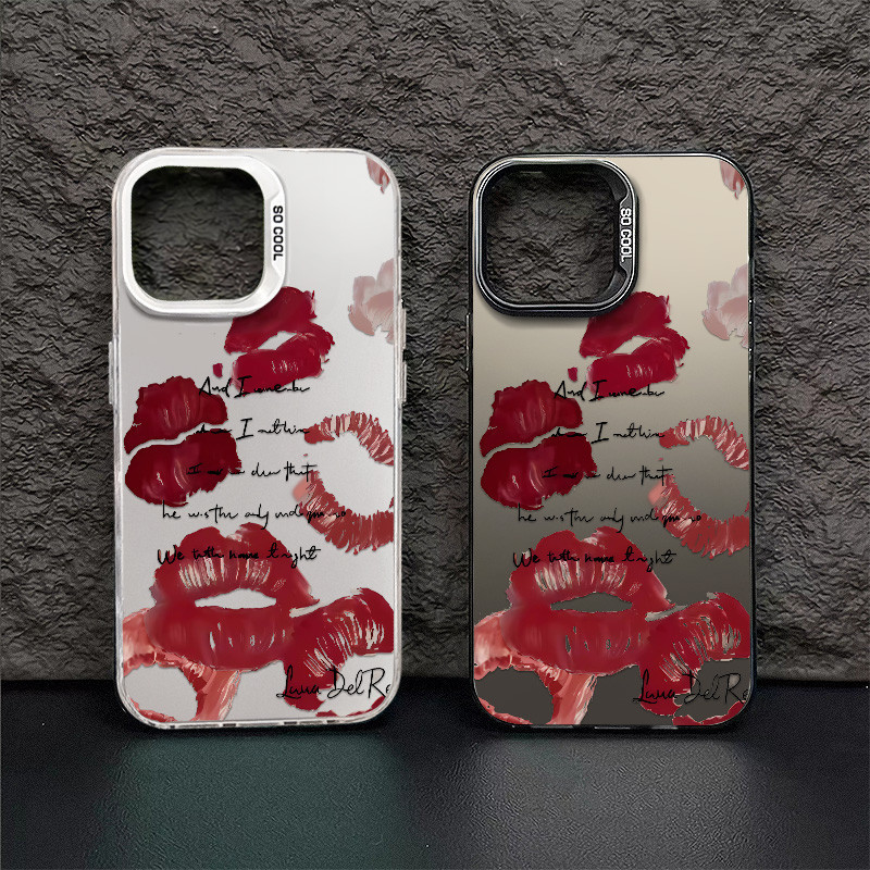 เคสโทรศัพท์มือถือซิลิโคน TPU แบบแข็ง กันกระแทก พิมพ์ลายริมฝีปากสีแดง สร้างสรรค์ สําหรับ IPhone 15 14 13 12 11 Pro Max X XS Max XR 7 8 Plus Se2020