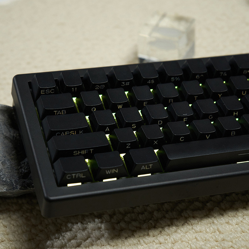 ชุดปุ่มกดคีย์บอร์ด PBT พิมพ์ลายเชอร์รี่ สีดํา สําหรับคีย์บอร์ด Mechanical