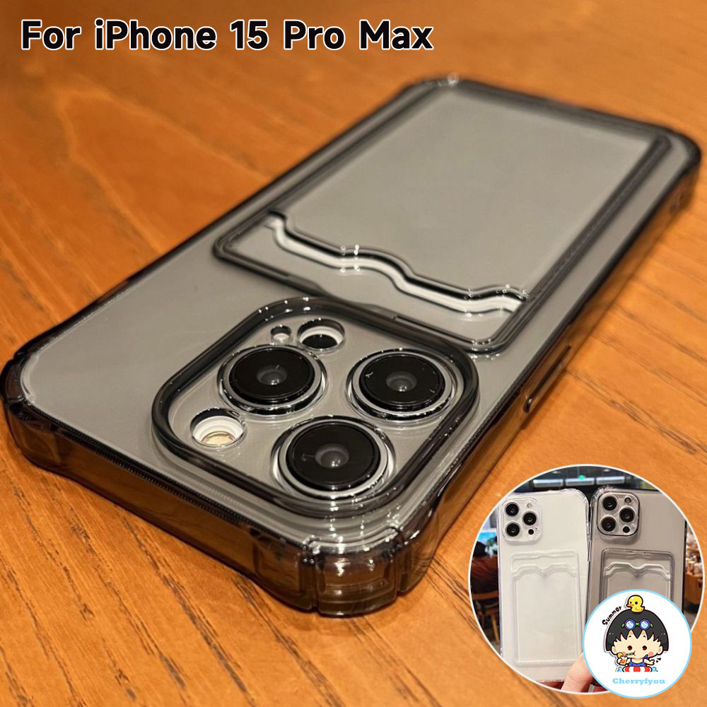 Simple คริสตัลClearผู้ถือบัตรกระเป๋าสตางค์สําหรับIPhone 16 15 11 12 13 14 Pro Max XS XR 8 7 Plus SEโปร่งใสMulticolor Soft TPUปกหลัง